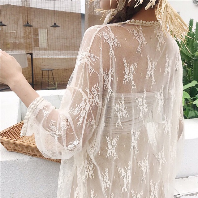 Khoác bikini ren dài siêu đẹp hàng Quảng châu cao cấp | BigBuy360 - bigbuy360.vn