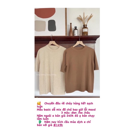 áo basic cổ tròn len