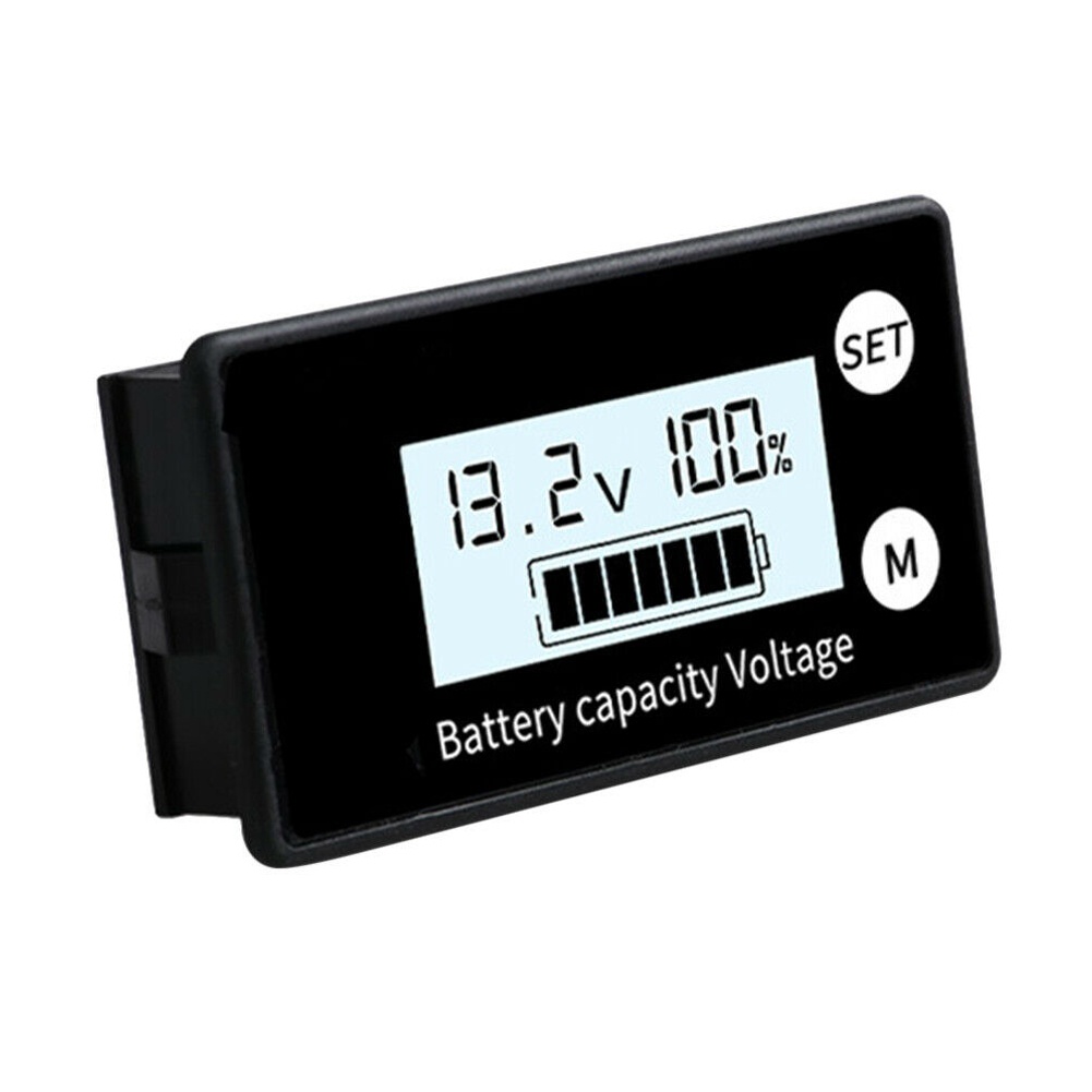 【DREAMLIFE】LCD Screen Battery Meter W/ Alarm Capacity Voltage Monitor DC 12V 24V 36V 48V