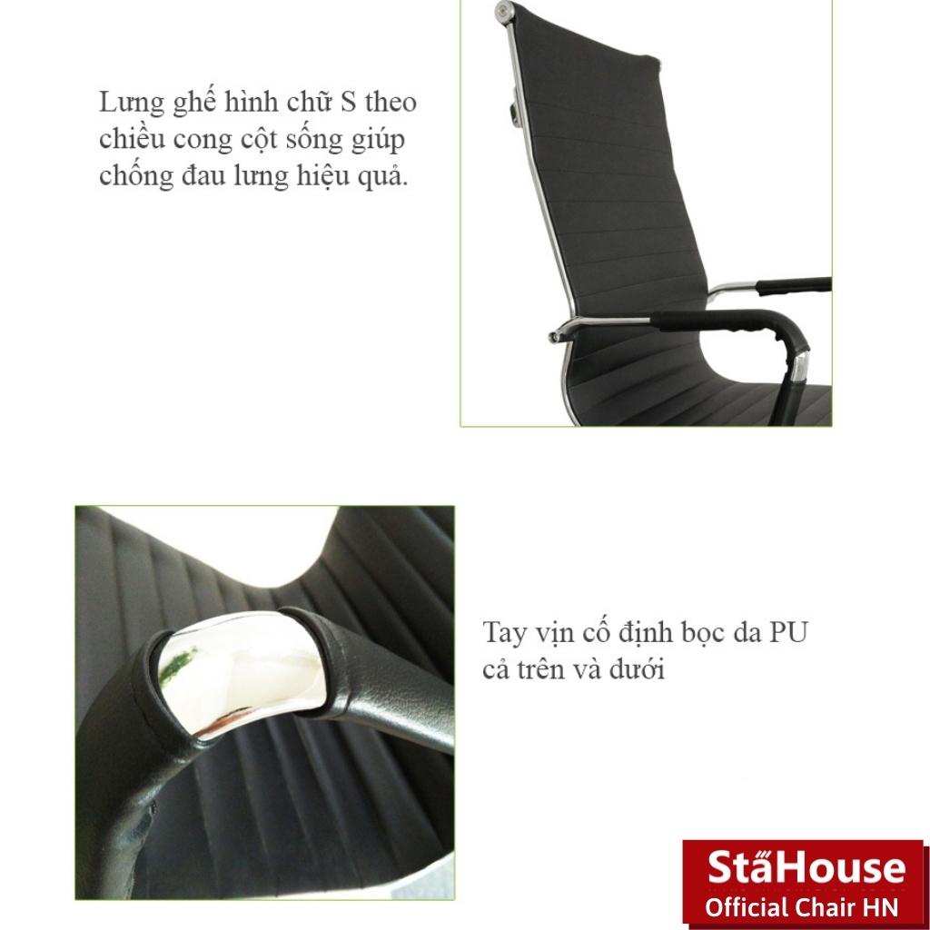 Ghế Xoay văn phòng đệm da GX207-208, Ghế văn phòng Stahouse Official Chair HN