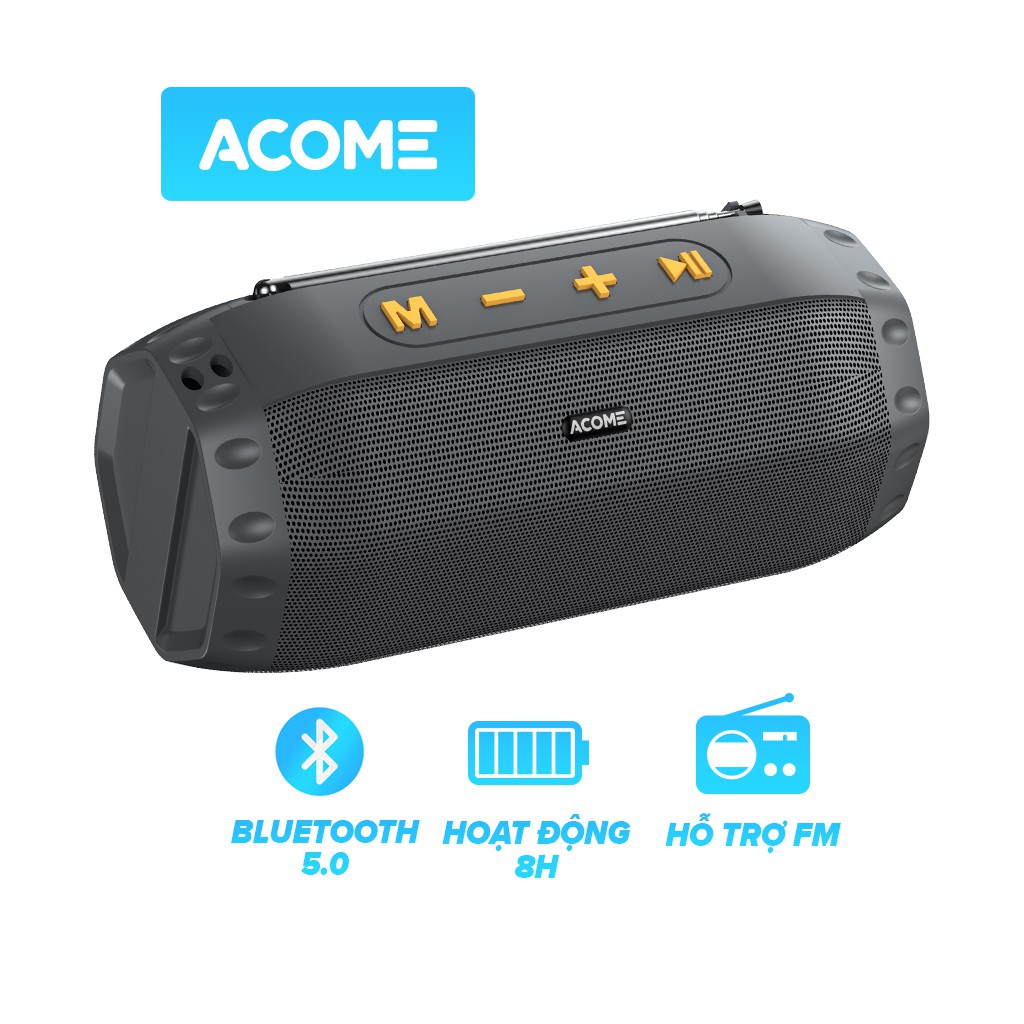 Loa Bluetooth ACOME A3 Công Suất 5W - Hỗ Trợ Kết Nối MicroSD USB Nghe FM - Playtime 8H