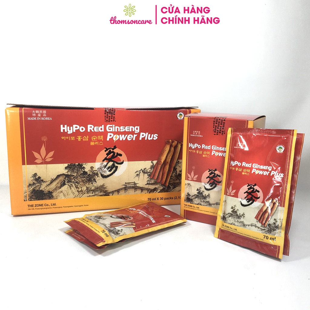 Nước uống hồng sâm Hàn Quốc Hộp bồi bổ cơ thể, tỉnh táo, giảm căng thẳng, hộp sang trọng, làm quà biếu - 30 gói