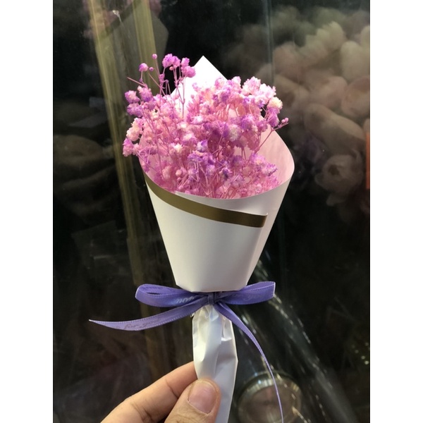 Bó hoa khô baby nhỏ xinh tặng kèm xinh xắn NT28921