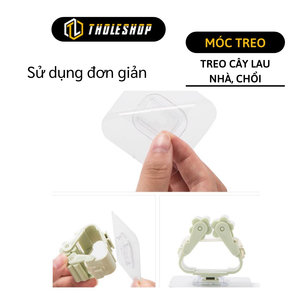 Móc Treo Cây Lau Nhà - Móc Dán Tường Giữ Chổi, Bàn Chải, Dụng Cụ Vệ Sinh Nhà Cửa 5472