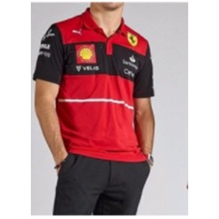 Áo Thun POLO Tay Ngắn In Logo Ferrari Leclerc 2022 Thời Trang Cho Nam