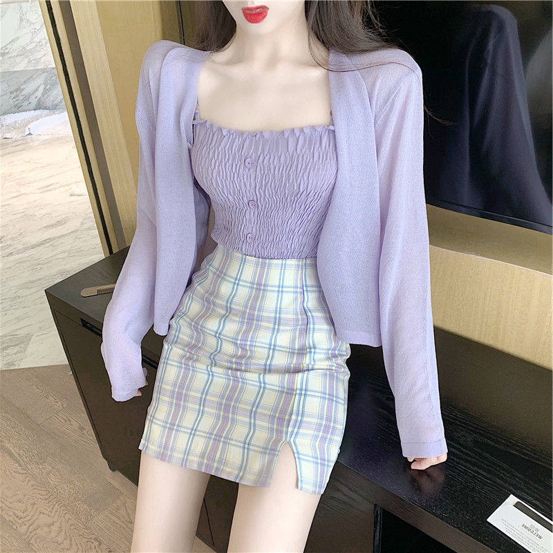 Áo Khoác cardigan Dệt Kim Chống Nắng Thời Trang Mùa Hè Cho Nữ