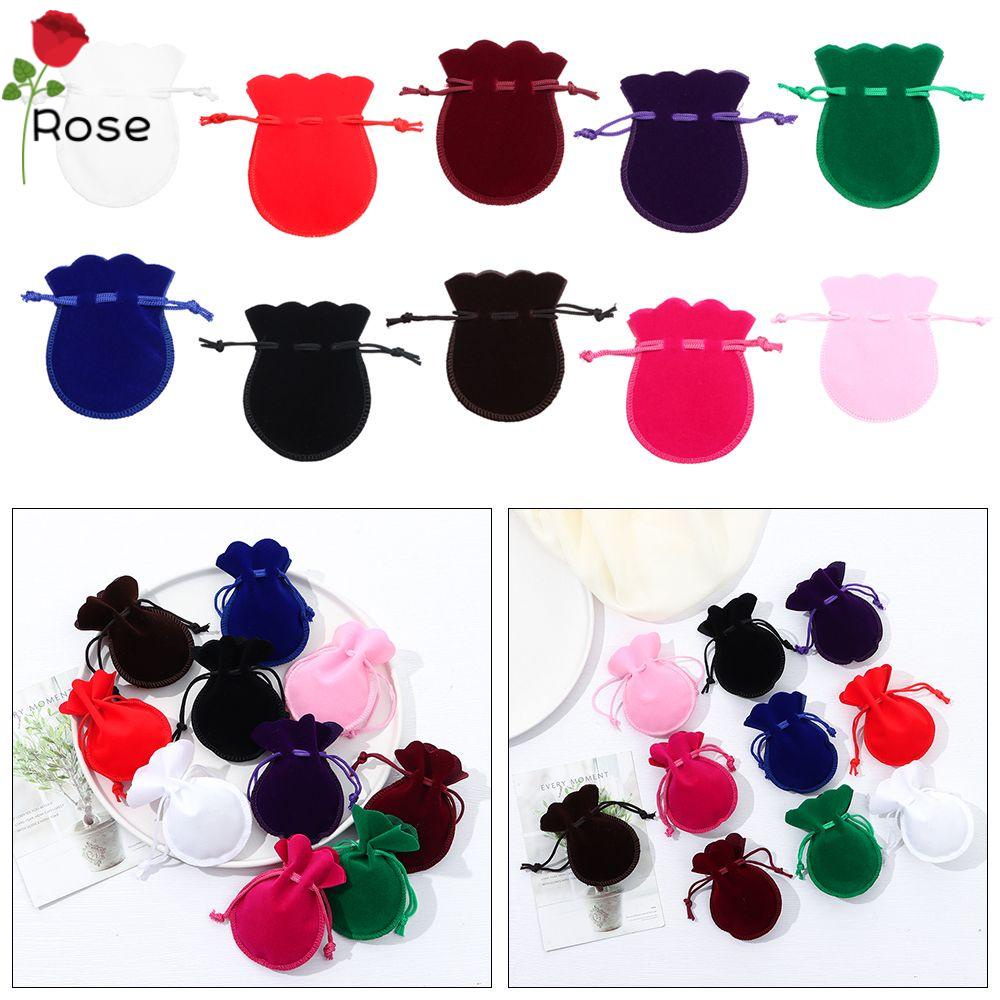 Túi dây rút đựng trang sức chống bụi bằng vải nhung nỉ
