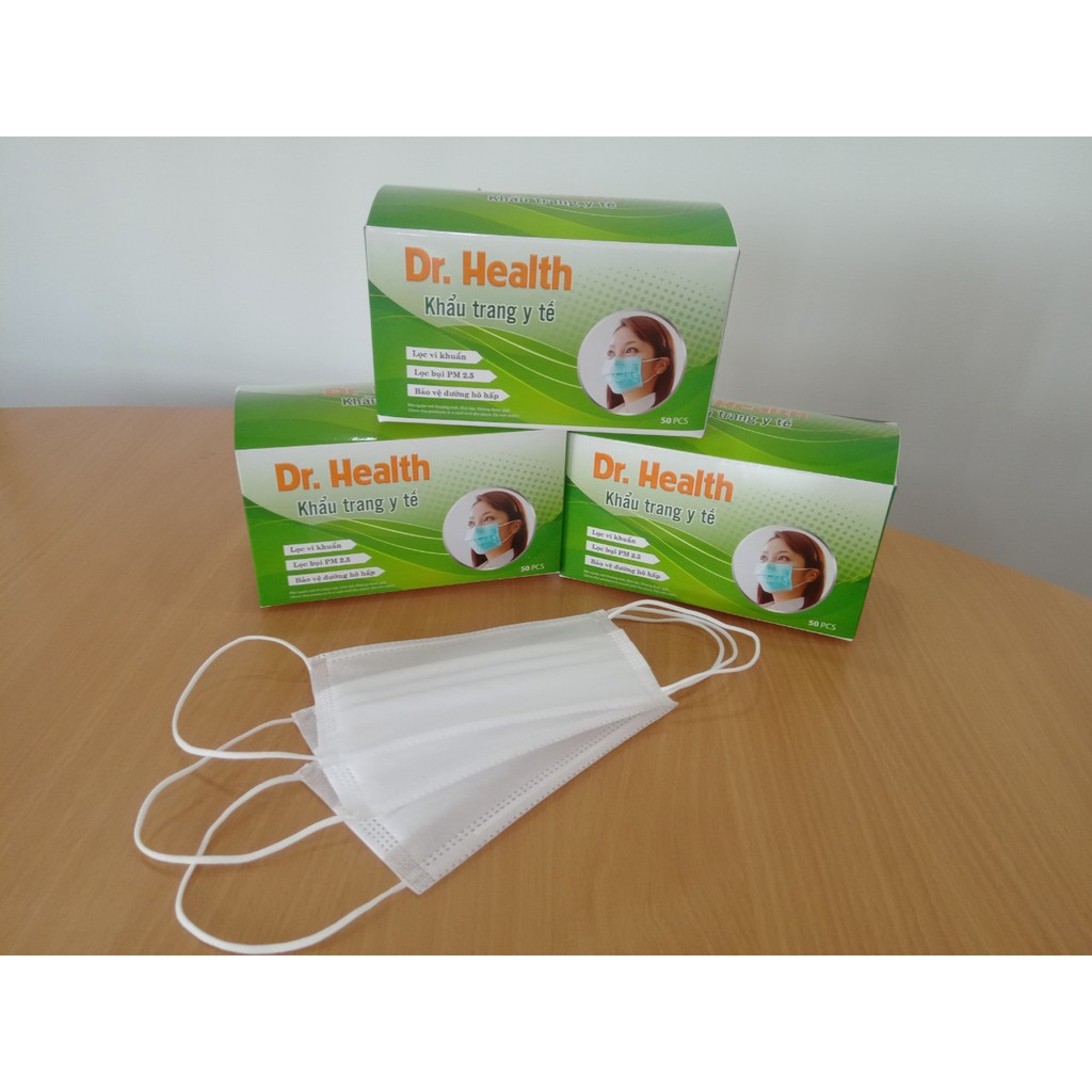 Khẩu Trang Y Tế Kháng Khuẩn Dr. Health 4 Lớp - Đầy Đủ Giấy Tờ