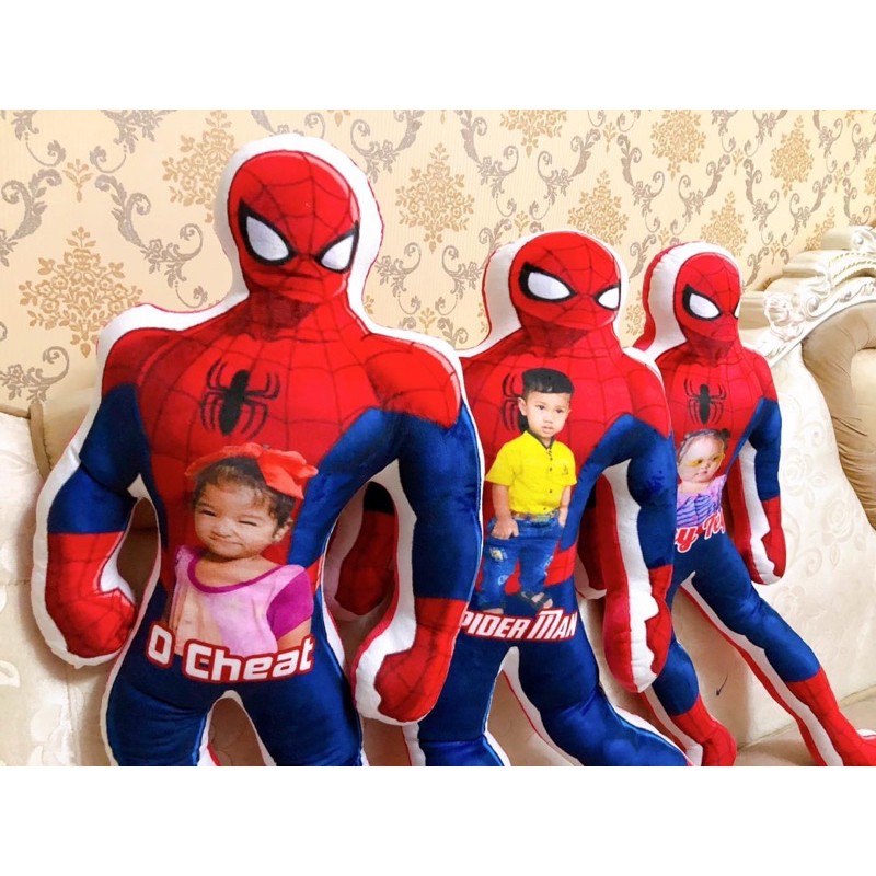 Người nhện Spiderman nhồi bông in ảnh bé