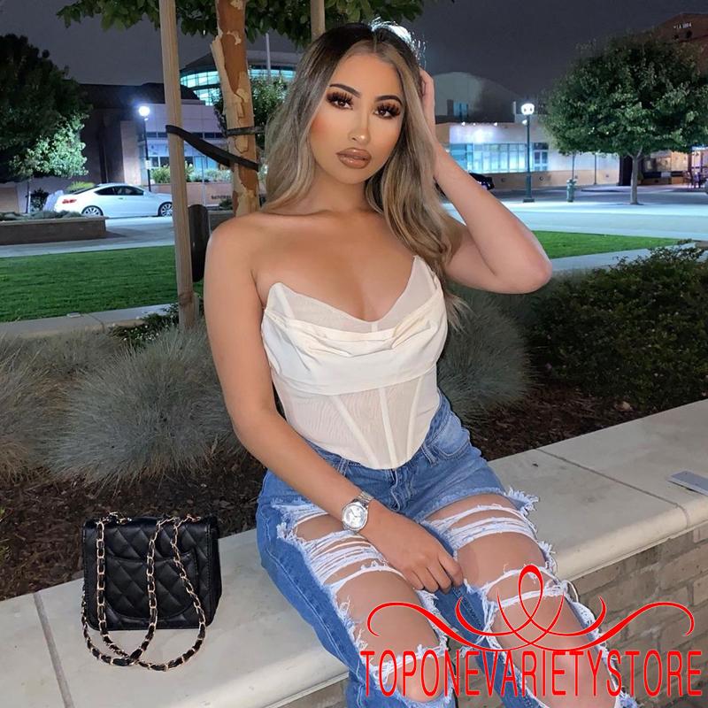 Áo Lửng Hai Dây Cổ Sâu Phong Cách Quyến Rũ Dành Cho Nữ | BigBuy360 - bigbuy360.vn