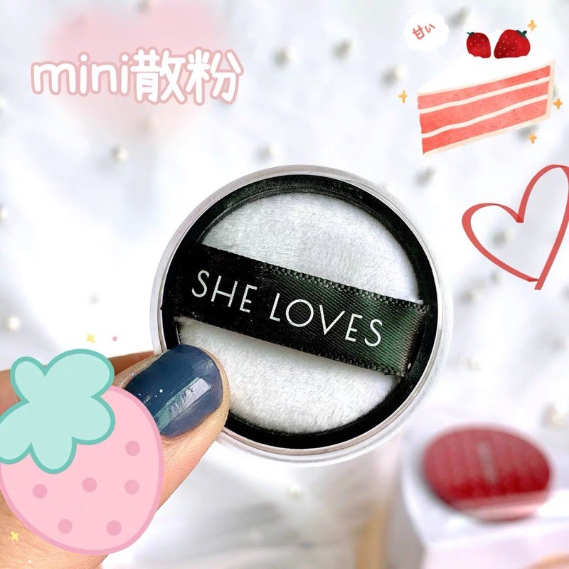 HOT TAOBAO — Set Kem Nền Che Khuyết Điểm Căng Bóng Da và Phấn Phủ Bột Kiềm Dầu Lâu Trôi SHE LOVES Hình Bánh Quy Kem Cute