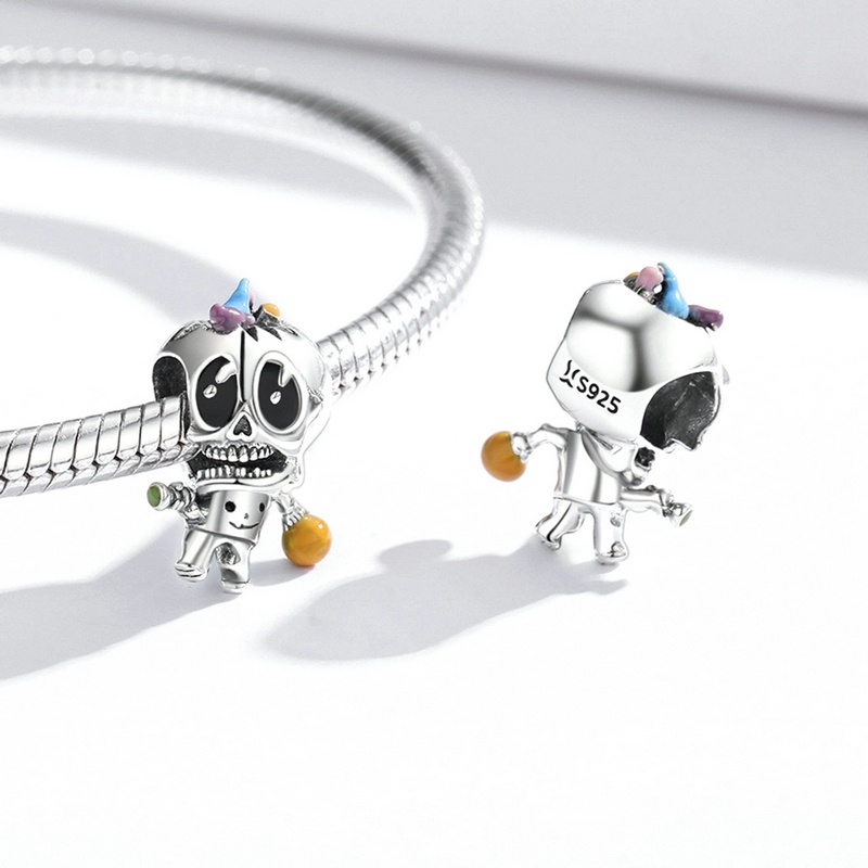 Hạt charm BAMOER bạc 925 thiết kế phong cách Halloween với nhiều kiểu tuỳ chọn
