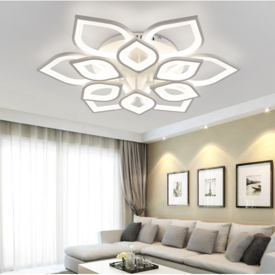 Đèn led ốp trần trang trí phòng khách phòng ngủ có 3 chế độ sáng tặng điều khiển bảo hành 12 tháng