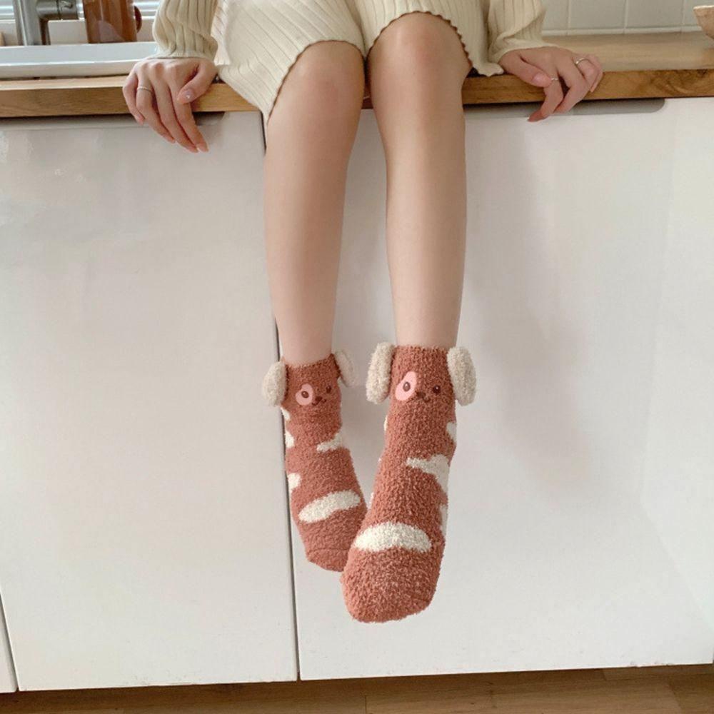 Vớ Cotton San Hô Mềm Mại Dày Dặn Ấm Áp Cho Thú Cưng