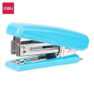 Dập ghim Deli mini – ghim bấm 12 tờ / E0222 – màu Xanh - hồng - Dập ghim mini
