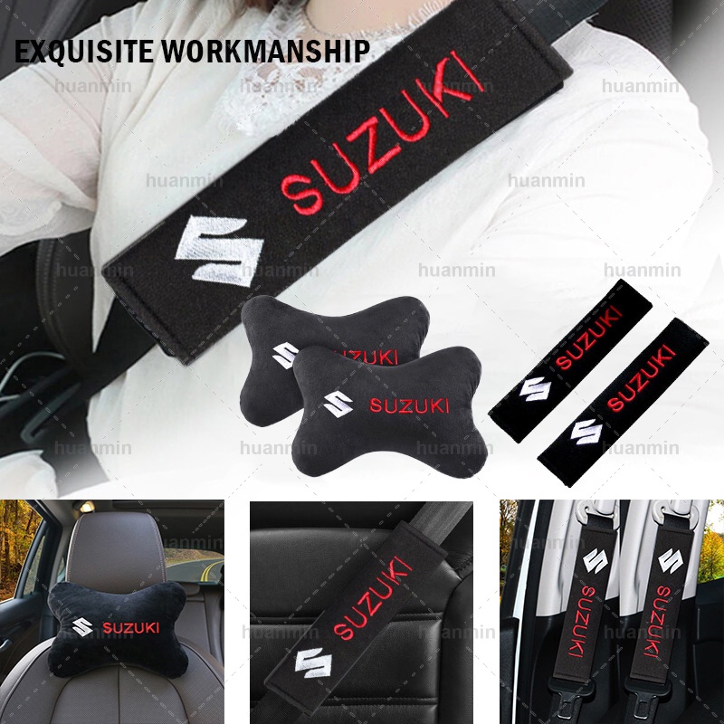 Gối Tựa Đầu Gắn Dây Đai An Toàn Cho Xe Hơi Suzuki Vitara Swift XL7 Spresso Dzire Jimny Ciaz Celerio Ertiga sx4 f6a