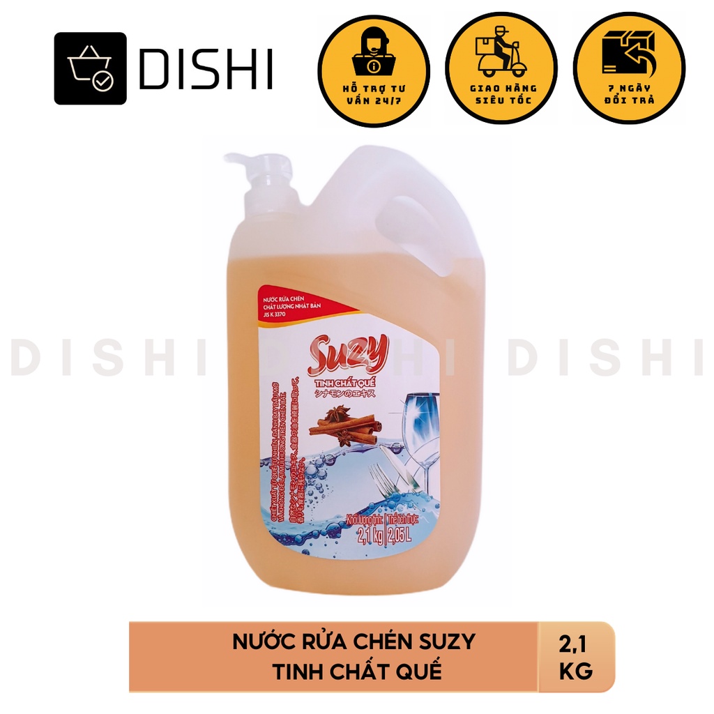 Nước rửa chén bát HỮU CƠ SUZY 2,1KG TINH CHẤT QUẾ