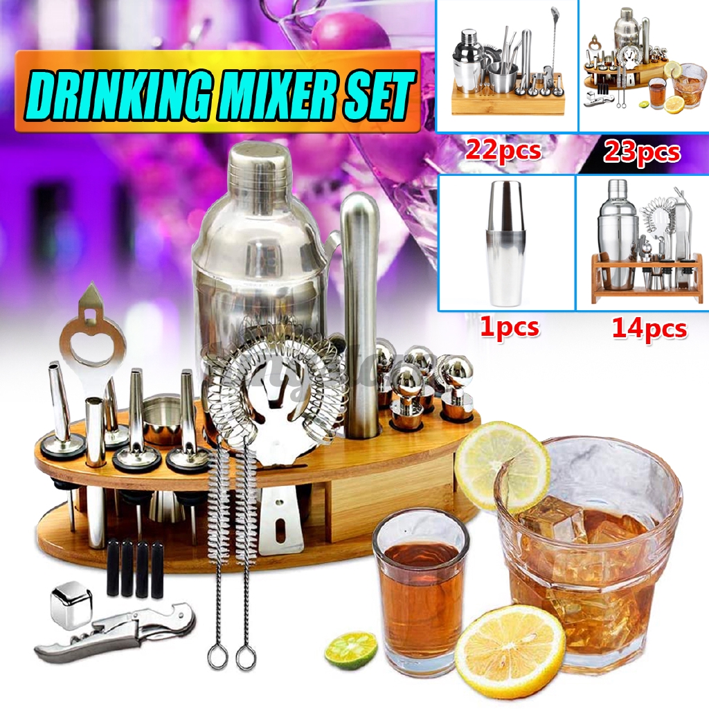 Cocktail Making Set 23Pc/Set Cocktail Shaker Bar Set Mixer Making Kit Gift Bartender Stainless Steel