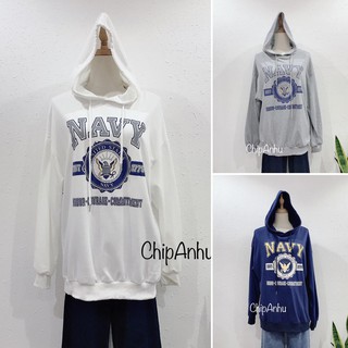 Áo nỉ hoddie ❤️ áo nỉ mũ ❤️ an6089-hoddi navy