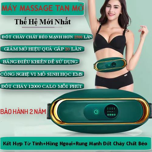 Đai Massage Nhiệt Giảm Mỡ Bụng Siêu Mạnh Gấp 20 Lần , Máy Mát Xa Hồng Ngoại Rung Đánh Tan Mỡ Hiệu Quả