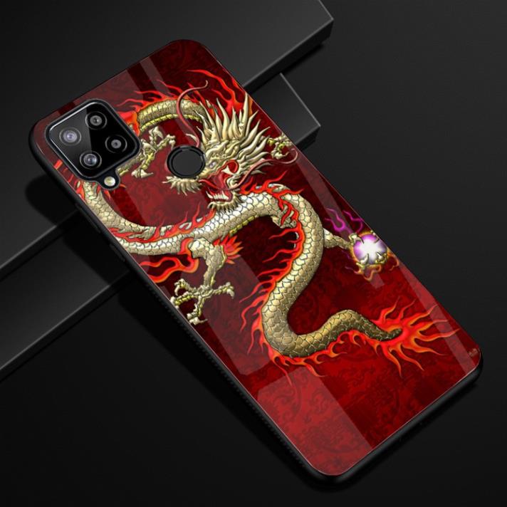Ốp Lưng Realme C12 C15 C25 C25Y C11 mặt lưng ép kính chống bể cao cấp thiết kế Độc Quyền