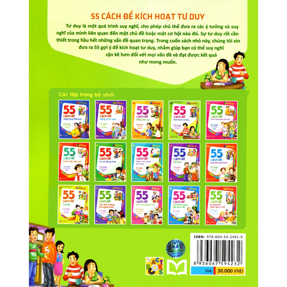 Sách: Tủ Sách Rèn Kĩ Năng Sống Dành Cho Học Sinh - 55 Cách Để Kích Hoạt Tư Duy