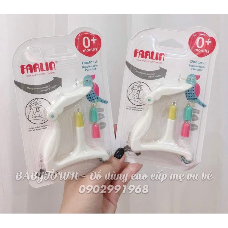 Dụng cụ dập, đục lỗ núm ti bình sữa Farlin