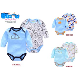Set 2 bodysuit tay dài cho cả bé trai lẫn bé gái
