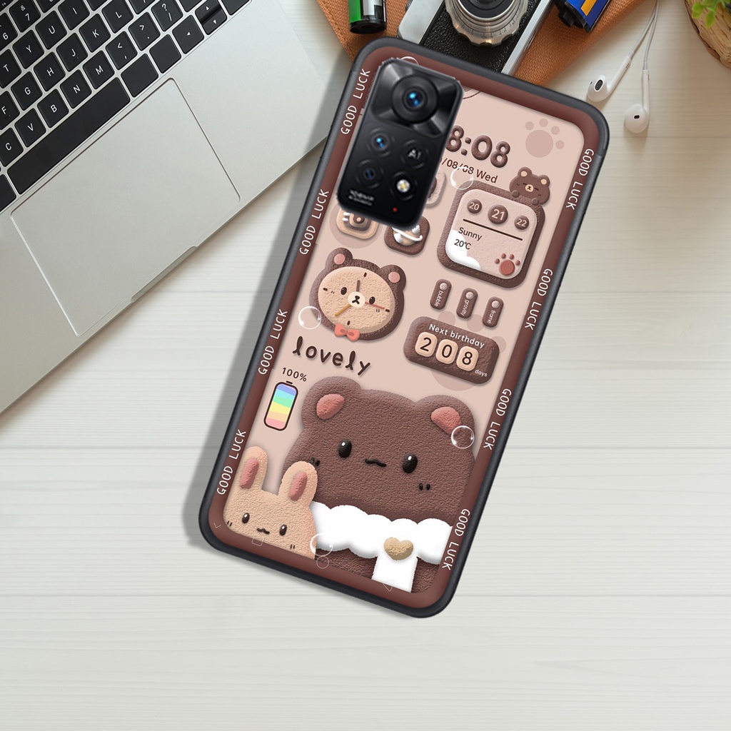 Ốp Lưng XIAOMI REDMI NOTE 11 4G - REDMI NOTE 11 5G - REDMI NOTE 11 PRO , In Hình Gấu Chocolate đáng yêu.