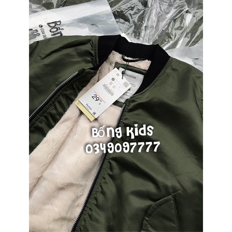 Áo Bomber Nữ Lót Lông Xanh Ảrmy BSK | BigBuy360 - bigbuy360.vn