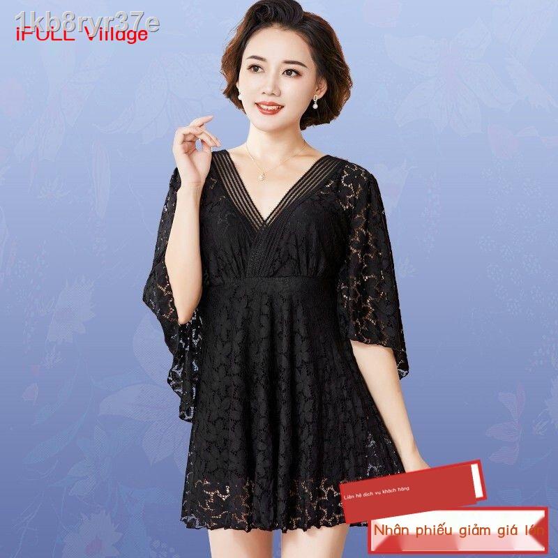 ✸☈Yifu áo tắm của phụ nữ trung niên và người mẹ cao tuổi váy một mảnh che bụng là mỏng bảo thủ kích thư