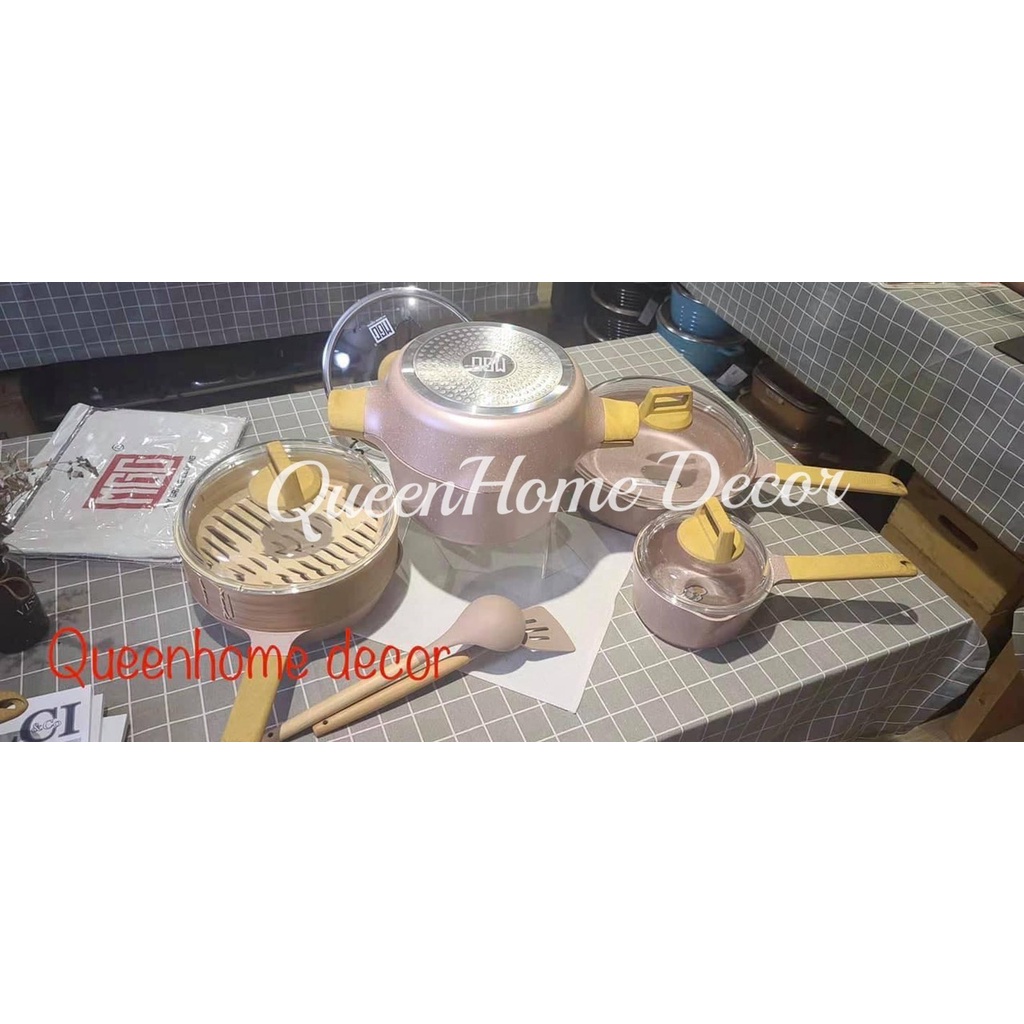 Set nồi chảo đá granite cao cấp Châu Âu hãng MGC