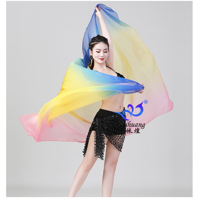 Khăn Choàng Siêu Nhẹ Màu Gradient Dùng Biểu Diễn Múa Bụng | BigBuy360 - bigbuy360.vn