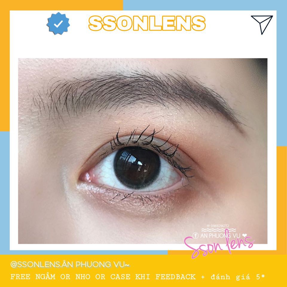 [CẬN] MINI đen-choco giãn 14mm -Vassen Contact Lens - Kính áp tròng