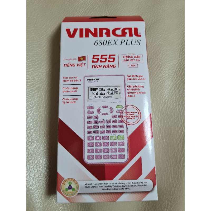 Máy Tính VINACAL 680EX Plus chính hãng, có tem chống hàng giả,  bảo hành 2 năm