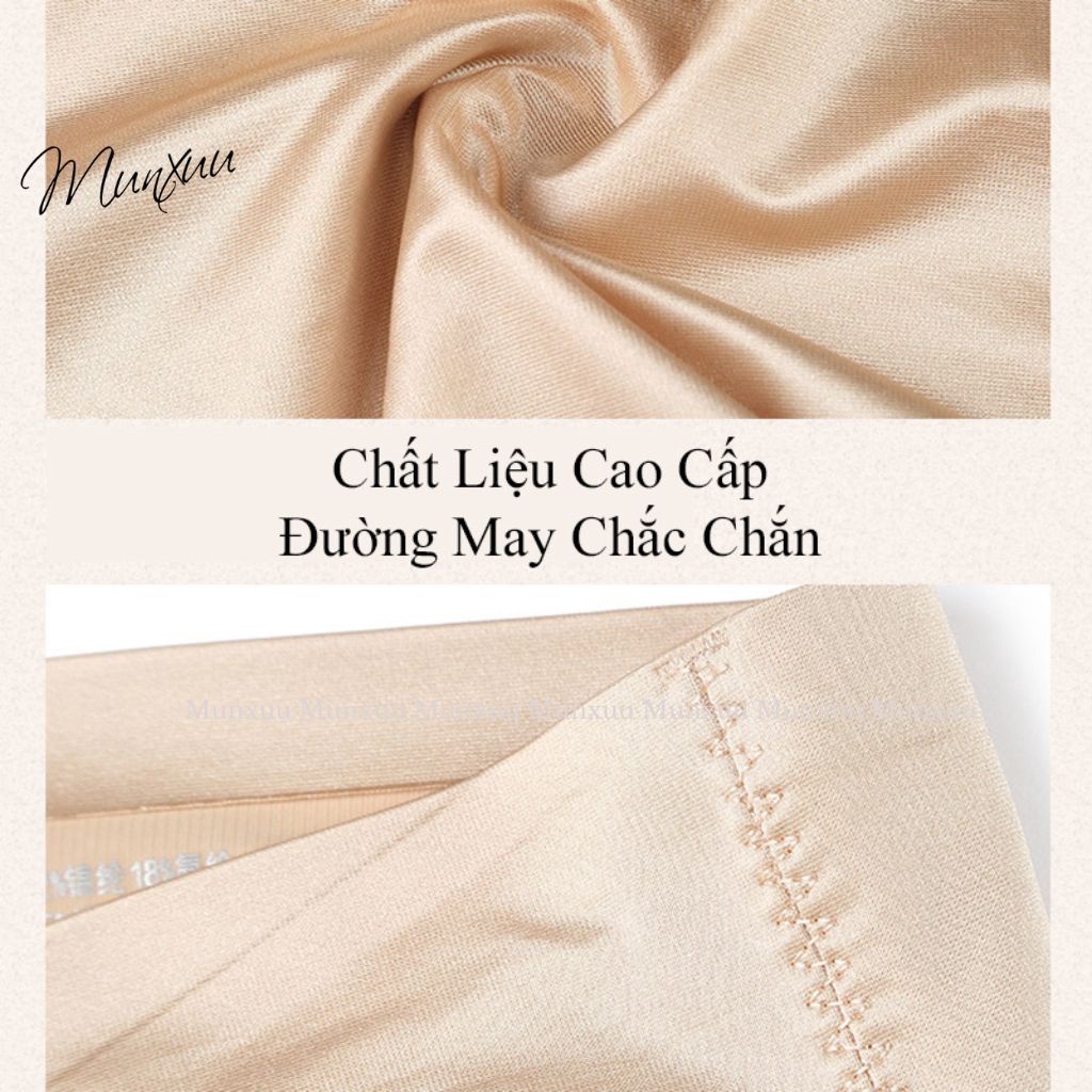 Quần gen bụng vải su lụa cao cấp MUNXUU có thanh nẹp định hình ôm bụng thon gọn nâng mông hiệu quả- GB13