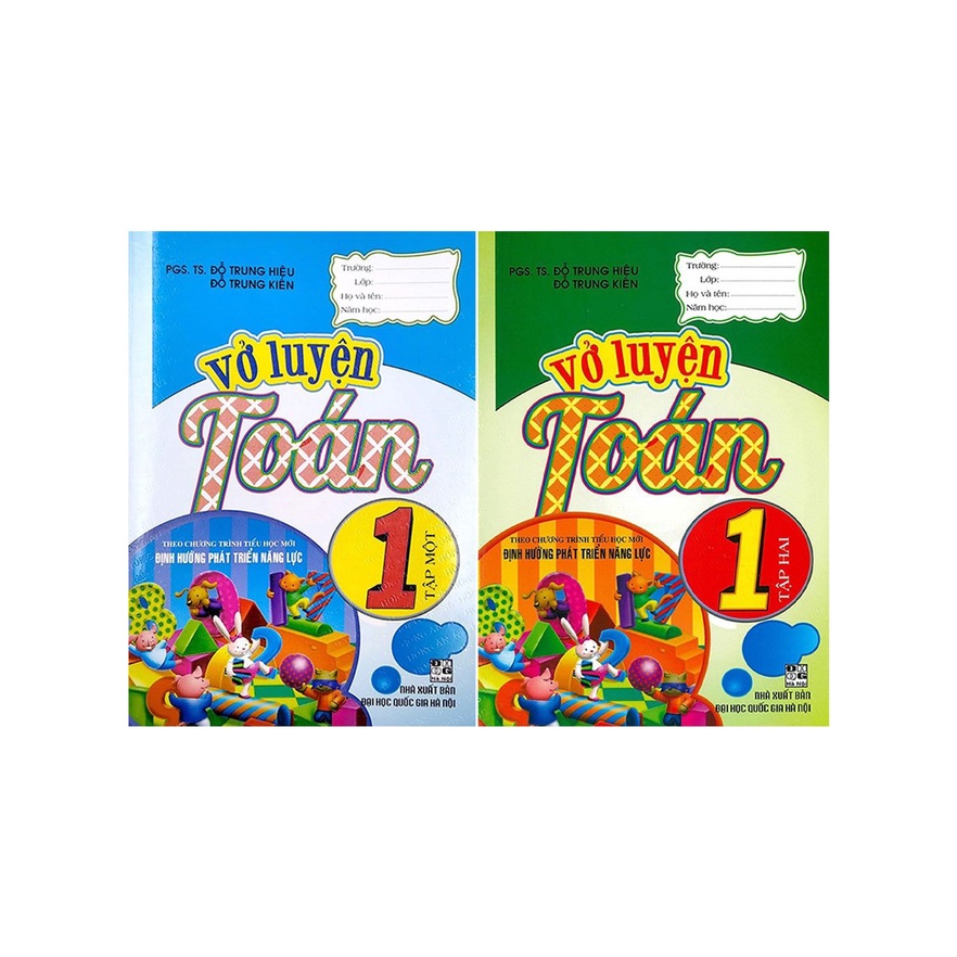 SÁCH - combo vở luyện toán 1 - tập 1+2