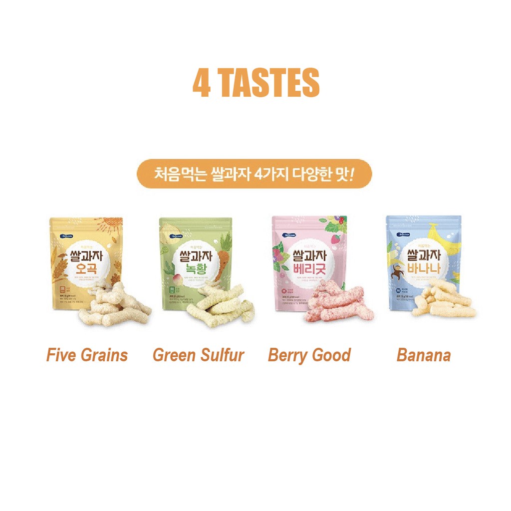 Bánh Gạo Hữu Cơ Bebecook Hàn Quốc Dạng Que Cho Bé Ăn Dặm 7 Months