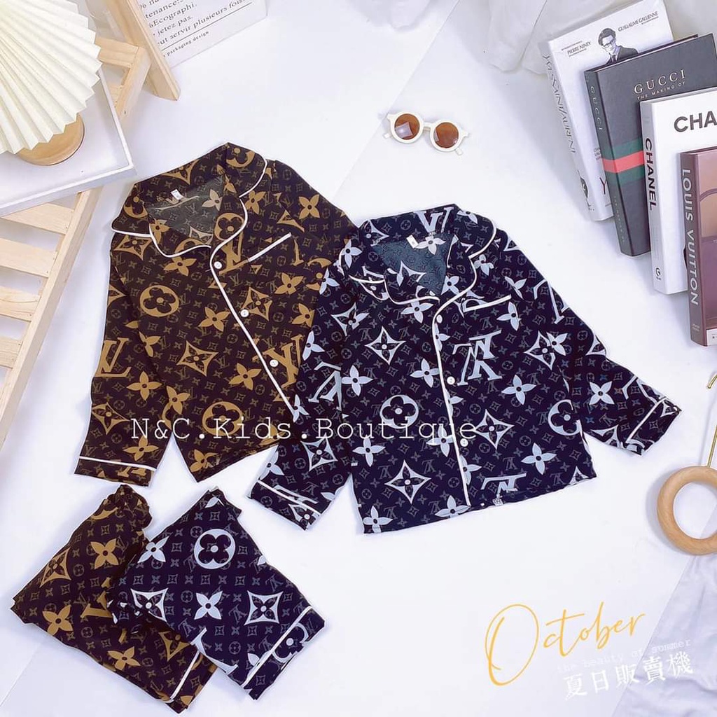 Bộ mặc nhà pijama bé trai, hàng fashion cao cấp, họa tiết hottrend 2021