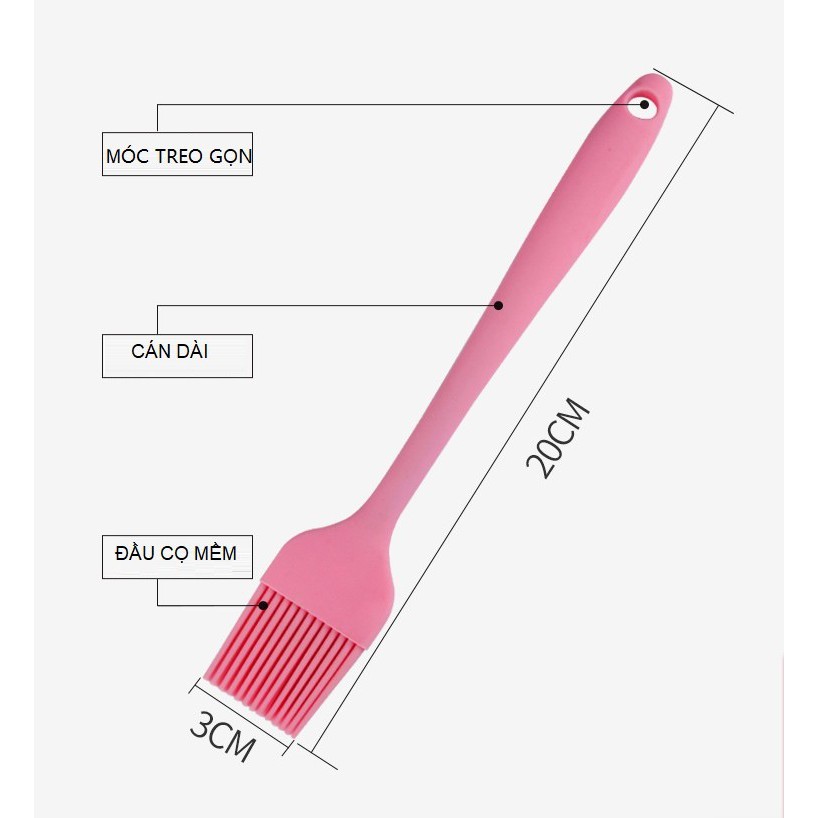 Cọ dầu SILICON, 2size , màu random