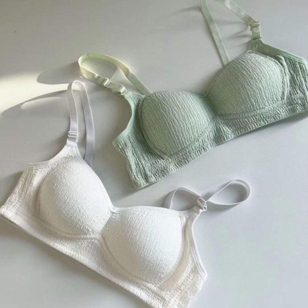 Áo Lót Nâng Ngực Không Gọng Chống Chảy Xệ Màu Sắc Đơn Giản Cho Nữ