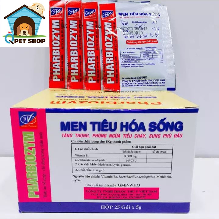 Men tiêu hóa sống cho chó mèo Pharbiozym