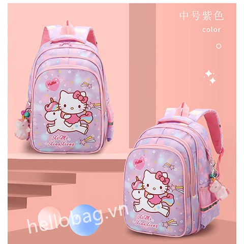 Ba Lô Đi Học Hình hello kitty Cho Bé Gái