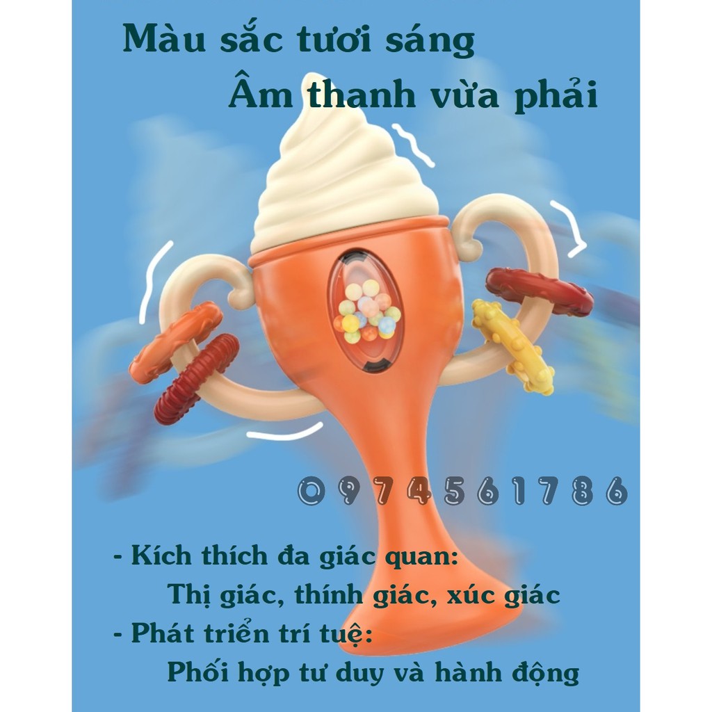 Xúc xắc gặm nướu cho bé BABY RATTLE - Phát triển trí tuệ, phối hợp hành động &amp; giác quan