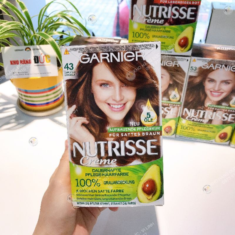 Nhuộm tóc phủ bạc Garnier Nutrisse creme [hàng Đức+ đủ Bill]