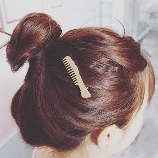 Kẹp tóc cây lược vàng siêu dễ thương