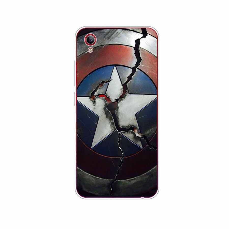 MARVEL Ốp Lưng Tpu In Hình Captain America Dễ Thương Cho Vivo Y53 Y55 Y91 Y91C S1 2019 S1 Pro