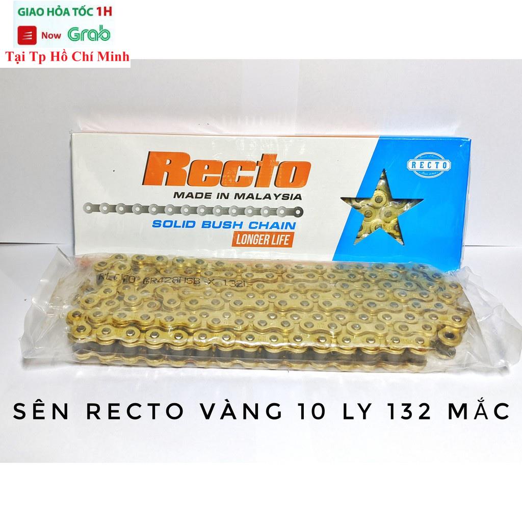 Sên Vàng Recto 124, 132 Mắt 9ly 10ly Made in Malaysia Cho Các Xe
