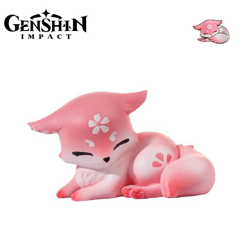 Mô hình con cáo Genshin Impact Yae Miko màu hồng trang trí phù hợp làm quà tặng giáng sinh dễ thương