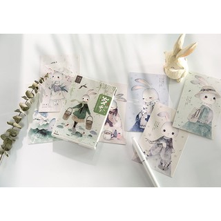 Bộ postcard thỏ vẽ chì 2